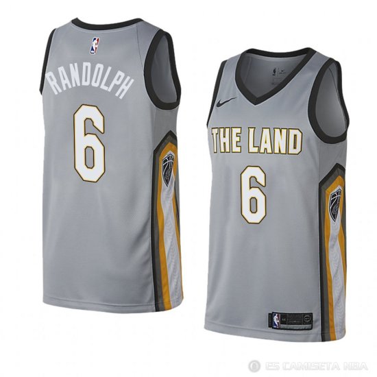 Camiseta Levi Randolph #6 Cleveland Cavaliers Ciudad 2018 Gris - Haga un click en la imagen para cerrar