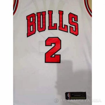Camiseta Lonzo Ball NO 2 Chicago Bulls Association 2021 Blanco