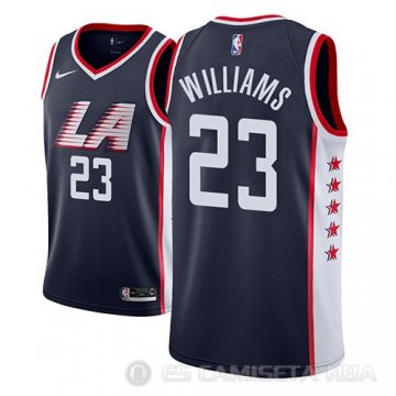 Camiseta Lou Williams #23 Los Angeles Clippers Ciudad 2018-19 Azul