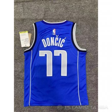 Camiseta Luka Doncic #77 Dallas Mavericks Nino Icon Azul