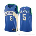 Camiseta Malik Beasley #5 Milwaukee Bucks Ciudad 2023-24 Azul