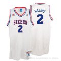 Camiseta Malone #2 Philadelphia 76ers Retro Blanco