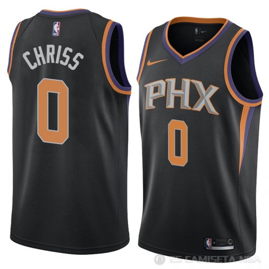 Camiseta Marquese Chriss #0 Phoenix Suns Statement 2018 Negro - Haga un click en la imagen para cerrar