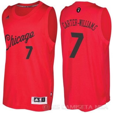 Camiseta Michael Carter-Williams #7 Chicago Bulls Navidad 2016 Rojo