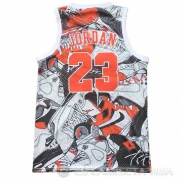 Camiseta Michael Jordan #23 Commemorative Gris