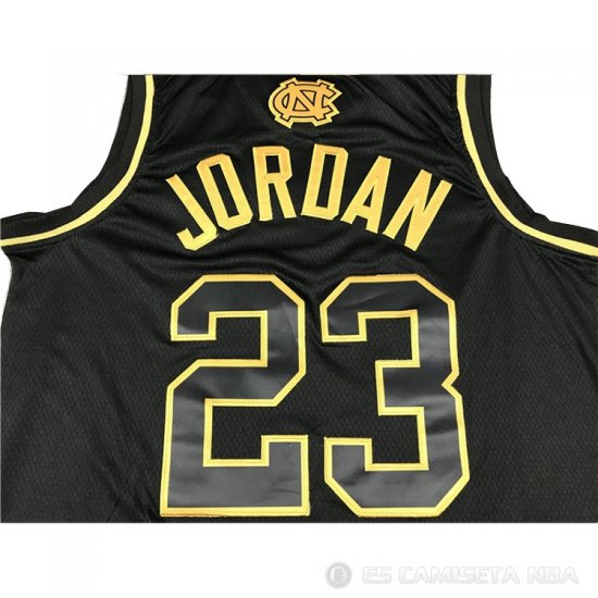 Camiseta Michael Jordan #23 North Carolina Tar Heels Negro - Haga un click en la imagen para cerrar