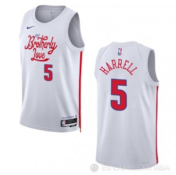 Camiseta Montrezl Harrell #5 Philadelphia 76ers Ciudad 2022-23 Blanco