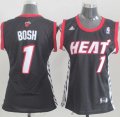 Camiseta Bosh #1 Miami Heat Mujer Negro