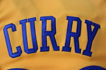 Camiseta Curry #30 Warriors 2013 Navidad Amarillo