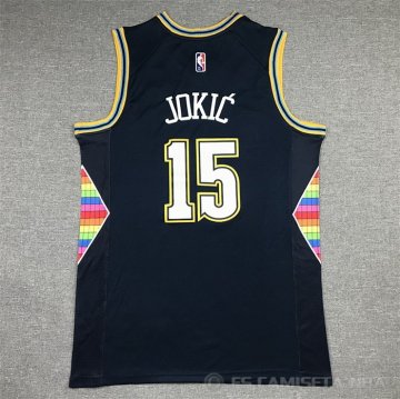 Camiseta Nikola Jokic #15 Denver Nuggets Ciudad 2021-22 Azul