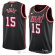 Camiseta Okaro White #15 Miami Heat Classic 2018 Negro