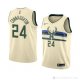 Camiseta Pat Connaughton #24 Milwaukee Bucks Ciudad 2018 Crema