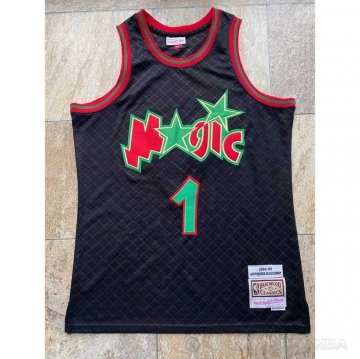 Camiseta Penny Hardaway NO 1 Orlando Magic Mitchell & Ness 1993-94 Negro