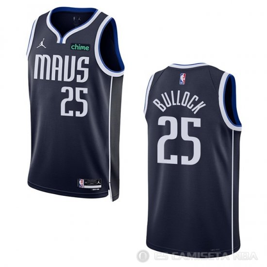Camiseta Reggie Bullock #25 Dallas Mavericks Statement 2022-23 Azul - Haga un click en la imagen para cerrar