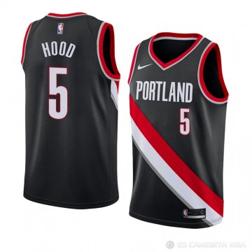 Camiseta Rodney Hood #5 Portland Trail Blazers Icon 2018 Negro