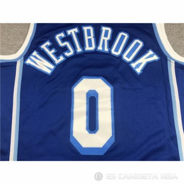 Camiseta Russell Westbrook NO 0 Los Angeles Lakers Classic 2021-2022 Azul