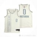 Camiseta Russell Westbrook #0 Oklahoma City Thunder Ciudad 2021-22 Blanco