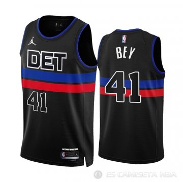 Camiseta Saddiq Bey #41 Detroit Pistons Statement 2022-23 Negro