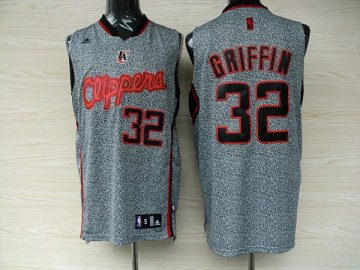 Camiseta Blake Griffin #32 Clippers 2013 Moda Estatica Gris