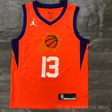 Camiseta Steve Nash NO 13 Phoenix Suns Statement 2021 Naranja
