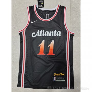 Camiseta Trae Young #11 Atlanta Hawks Ciudad 2022-23 Negro