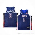 Camiseta Tyrese Haliburton #9 USA 2024 Juegos Olimpicos Azul