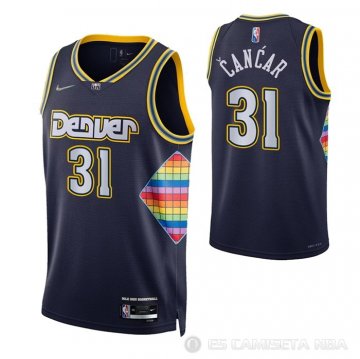 Camiseta Vlatko Cancar NO 31 Denver Nuggets Ciudad 2021-22 Azul