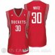 Camiseta White #30 Houston Rockets Rojo