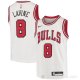 Camiseta Zach Lavine #8 Chicago Bulls Nino Association Blanco