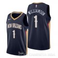 Camiseta Zion Williamson #1 New Orleans Pelicans Icon 2019-20 Azul