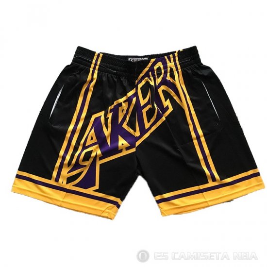 Pantalone Los Angeles Lakers Mitchell & Ness Big Face Negro - Haga un click en la imagen para cerrar