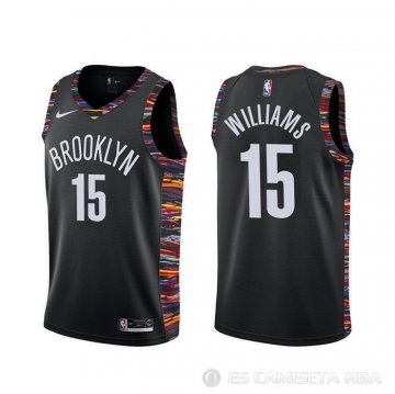 Camiseta Alan Williams #15 Brooklyn Nets Ciudad Negro