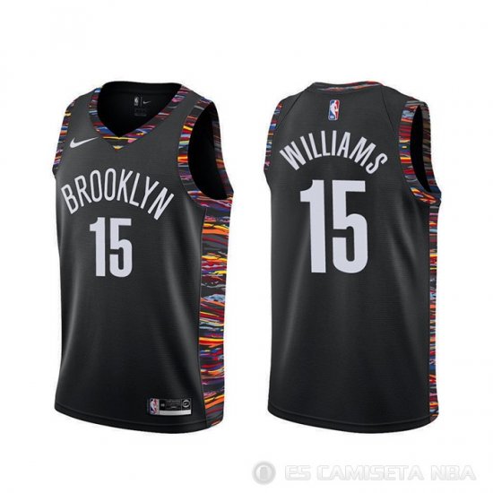 Camiseta Alan Williams #15 Brooklyn Nets Ciudad Negro - Haga un click en la imagen para cerrar