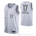 Camiseta Aleksej Pokusevski NO 17 Oklahoma City Thunder Ciudad 2021-22 Blanco
