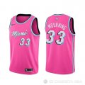 Camiseta Alonzo Mourning #33 Miami Heat Earned Rosa