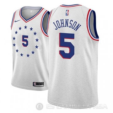 Camiseta Amir Johnson #5 Philadelphia 76ers Earned 2018-19 Gris