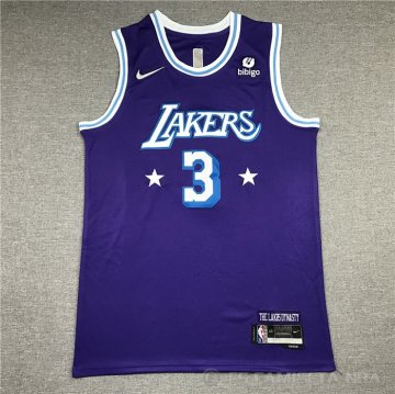 Camiseta Anthony Davis NO 3 Los Angeles Lakers Ciudad Edition 2021-22 Violeta