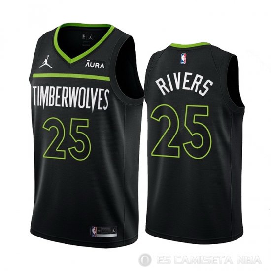 Camiseta Austin Rivers #25 Minnesota Timberwolves Statement 2022-23 Negro - Haga un click en la imagen para cerrar