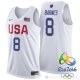 Camiseta Barnes #8 USA Blanco