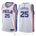 Camiseta Ben Simmons #25 Philadelphia 76ers Nino Association 2017-18 Blanco