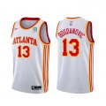 Camiseta Bogdan Bogdanovic NO 13 Atlanta Hawks Association 2020-21 Blanco