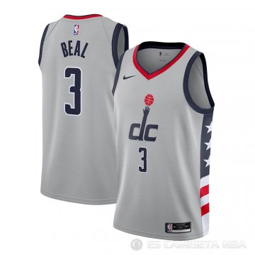 Camiseta Bradley Beal NO 3 Washington Wizards Ciudad 2020-21 Gris
