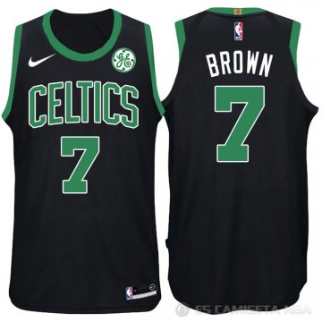 Camiseta Brown #7 Boston Celtics Autentico 2017-18 Negro