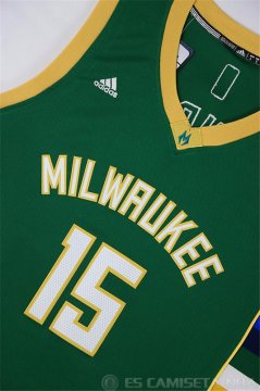 Camiseta Monroe #15 Milwaukee Bucks Verde
