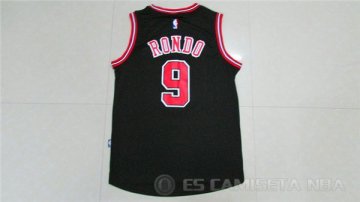 Camiseta Bulls Rondo #9 Negro