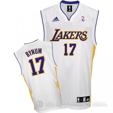 Camiseta Bynum #17 Los Angeles Lakers Blanco