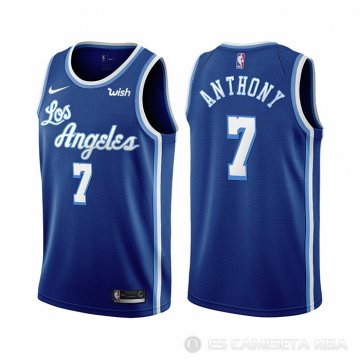 Camiseta Carmelo Anthony NO 7 Los Angeles Lakers Classic 2021 Azul