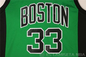 Camiseta Bird #33 Boston Celtics Borde DE Color Verde Oscuro