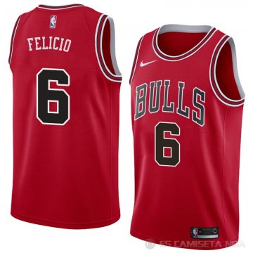 Camiseta Cristiano Felicio #6 Chicago Bulls Icon 2018 Rojo