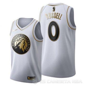 Camiseta D\'angelo Russell #0 Golden Edition Minnesota Timberwolves 2019-20 Blanco